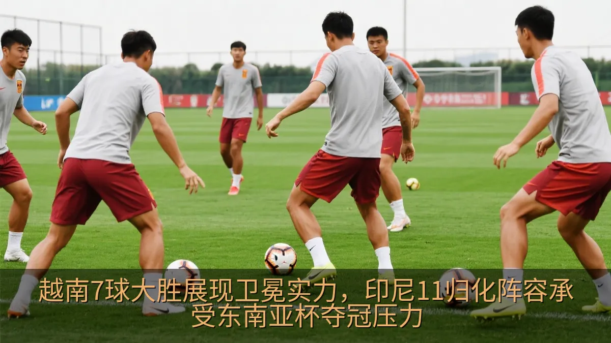 足球队在赛前训练中进行传接球配合