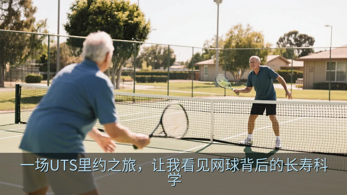 两名业余球员在阳光下进行网球对打
